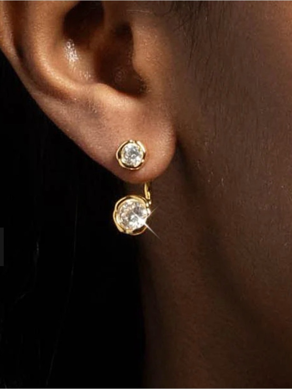 Asterales Gold Molten Front Back Earring - Alexis Bittar - new - Picture 2 of 9